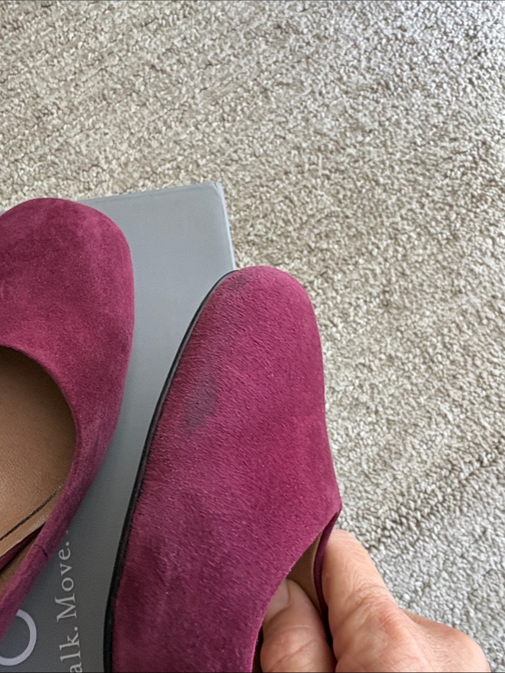 Vionic Burgundy Suede Slingback Mules - Picture 5 of 8